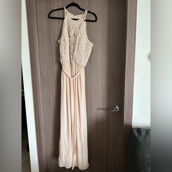 Cream-toned long prom dress from Le Château - Picture 1 of 2